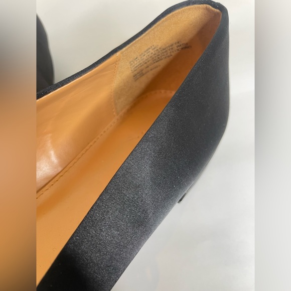 J.CREW Factory Satin Flat Pointy-Toe Shoe with Bow Black  Sz 8 - Picture 8 of 8